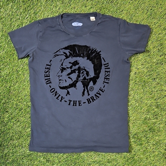 Diesel Designer Charcoal Graphic Tee Vintage - Picture 1 of 6